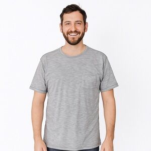 Rowm gray pocket Tee Size L